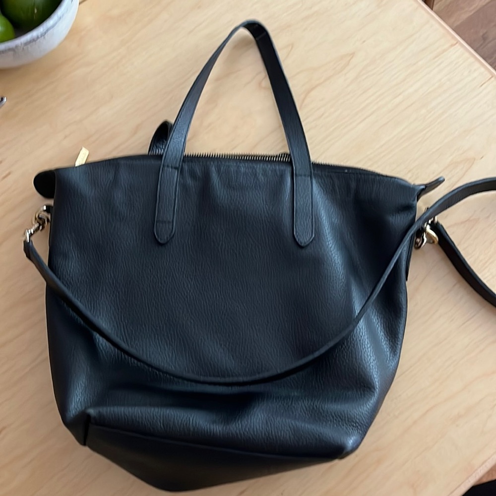 Cuyana cross body zip top tote